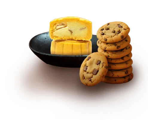 Kyo Roll En Mooncake Cookie Crust ขนมไหว้พระจันทร์คุกกี้ครัสต์ ไส้ชีสและอัลมอนด์